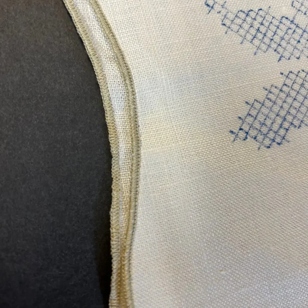 Vintage Stamped Linen Floral Table Runners Unfinished Project‎ 41x13.5